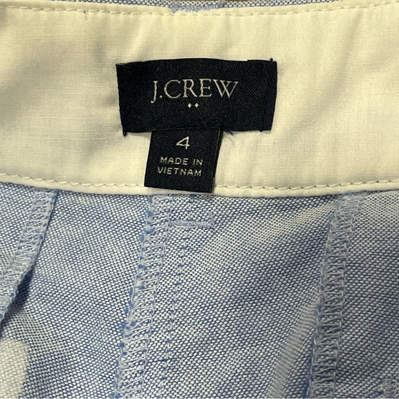J. Crew Blue Cotton Shorts Poplin Preppy Classic Summer Shorts Womens Size 4 - Picture 12 of 14